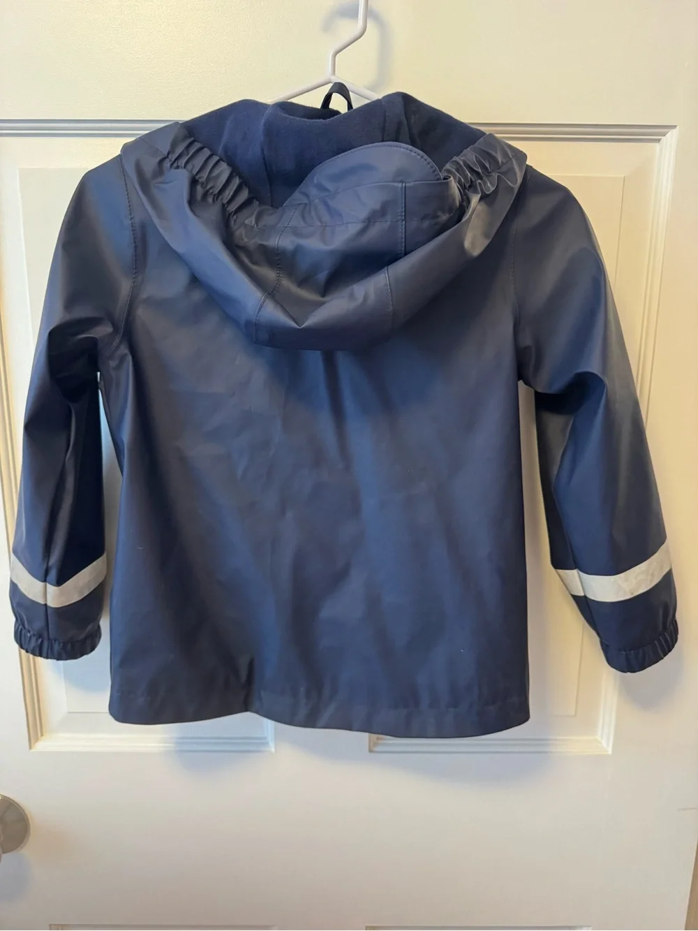 Cat & Jack Navy Blue Kids Hooded Rain Jacket with Reflective Cuffs